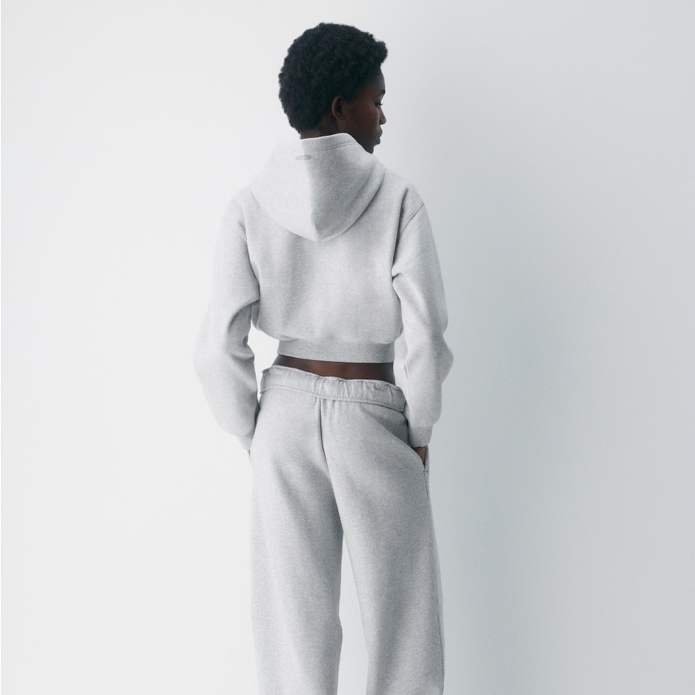 Aritzia Cozy Sweatfleece Perfect Crop Hoodie - Picture 3 of 6